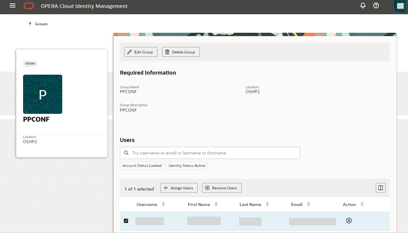 This image shows the user is assigned successfully to the group