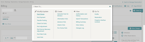 This image shows the post payment option in the I want to menu This image shows the post payment option in the I want to menu