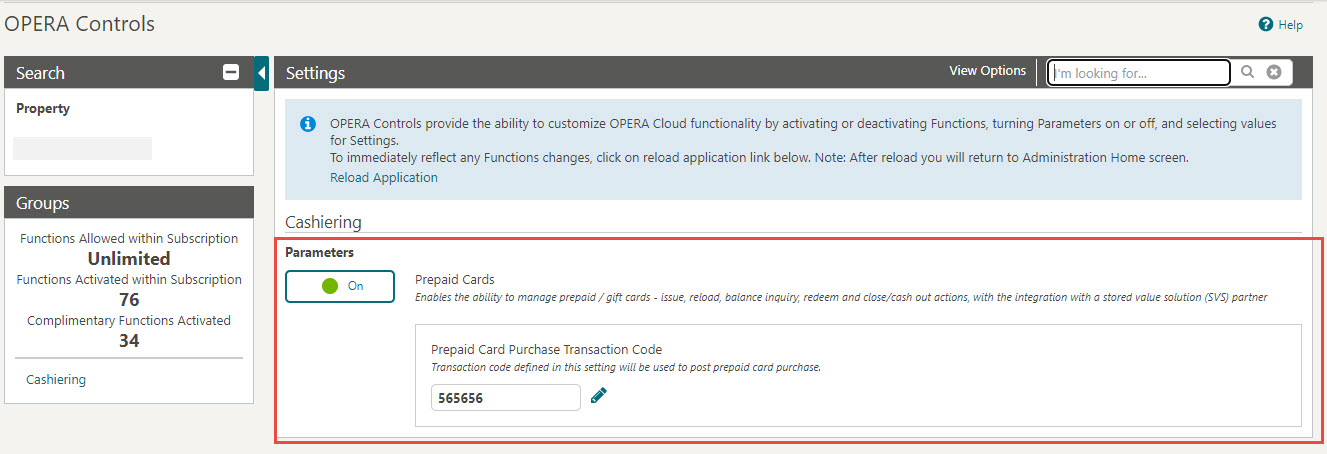 This image shows how to turn ON Prepaid Card parameter This image shows how to turn ON Prepaid Card parameter