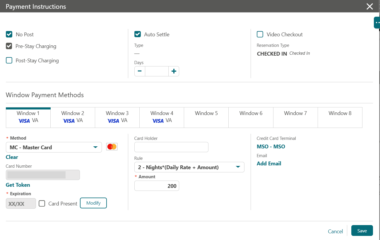 This image shows Payment Instructions screen appears with masked details
