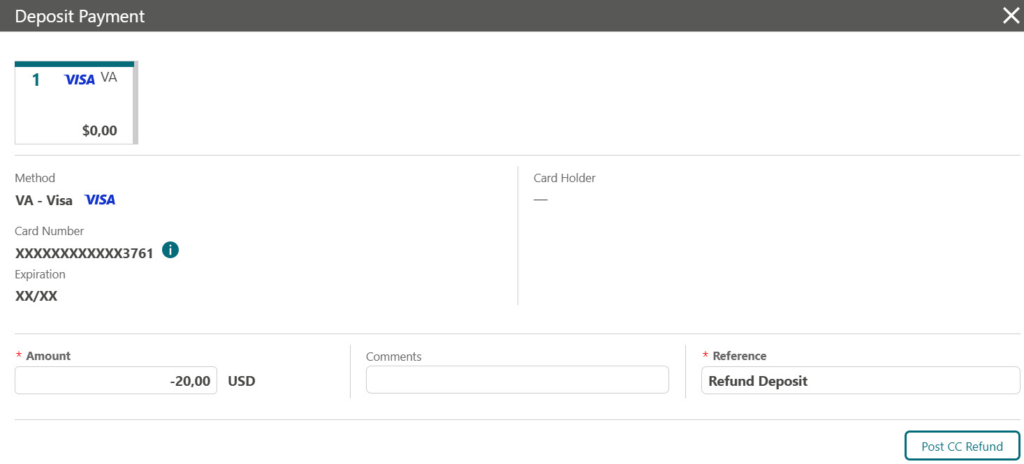 This image shows saving the deposit amount