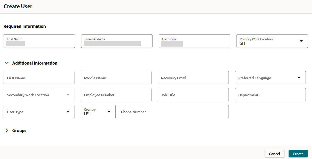 This image shows Create User screen This image shows Create User screen