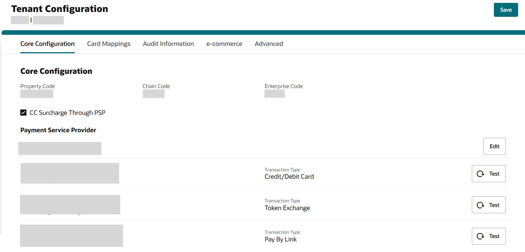 This image shows OPI Cloud Tenant Configuration portal landing screen