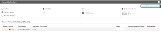 This image shows Payment Instructions edit screen