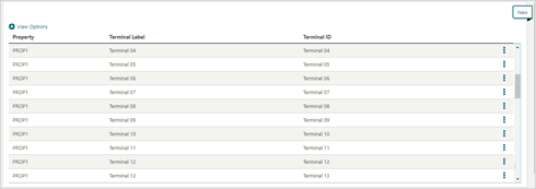 This image shows configuring credit card terminal screen