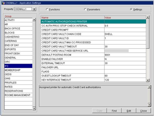 This image shows IFC application settings. This image shows IFC application settings.