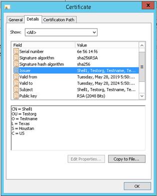 This image shows OPI Client Certificate. This image shows OPI Client Certificate.