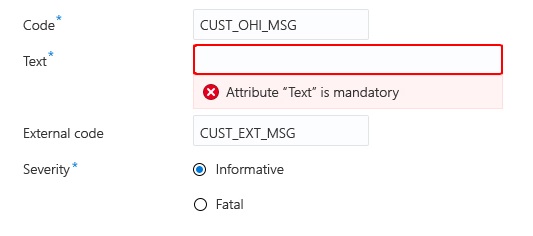 component validation