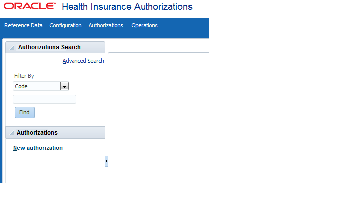 Authorization Menu