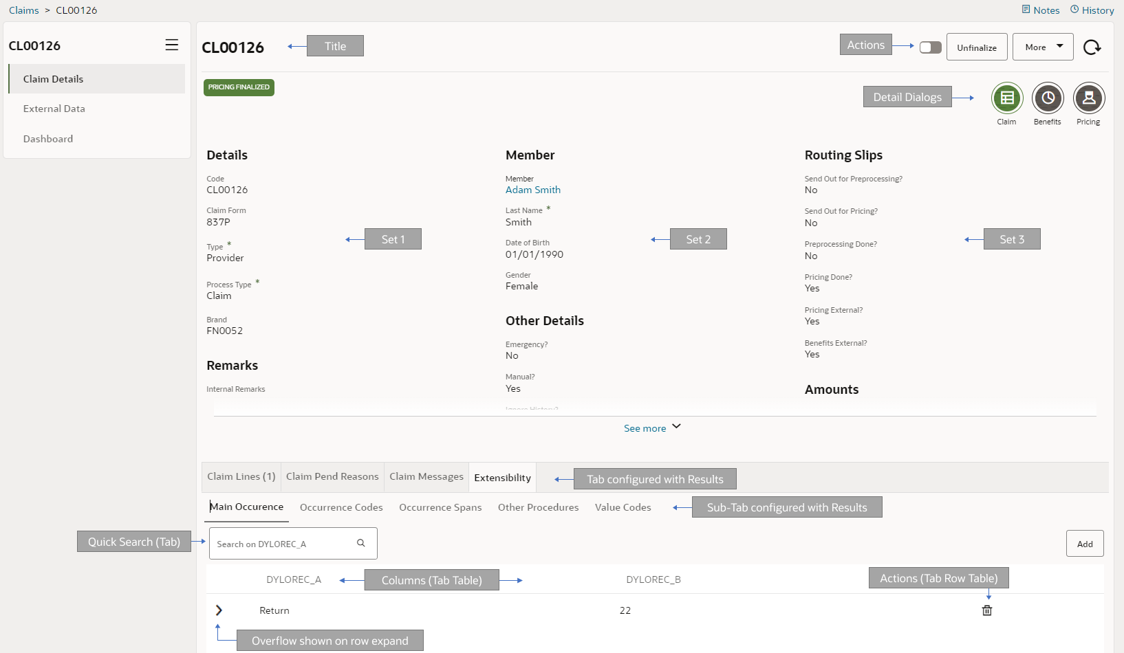 View and Edit Object Recursive Table Layout