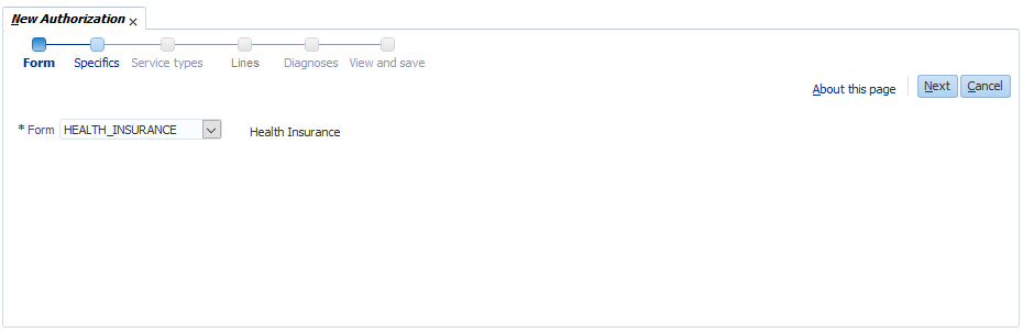 New *Authorization* Form