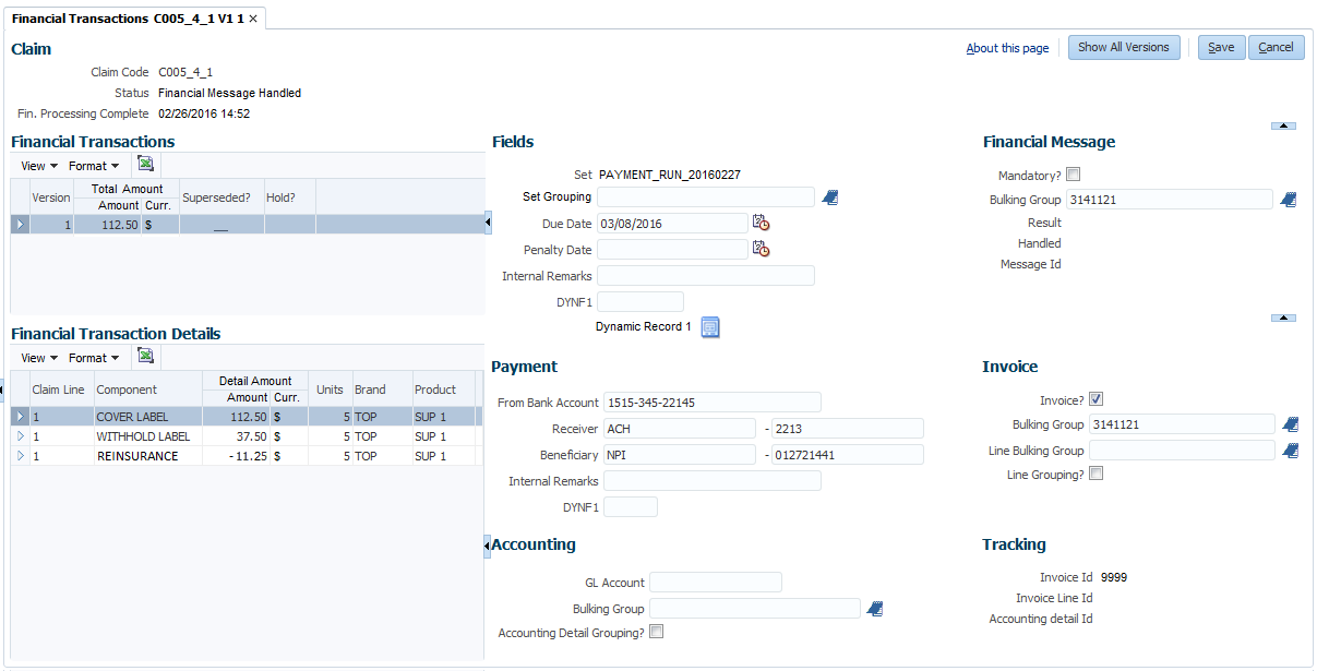 Financial Transactions