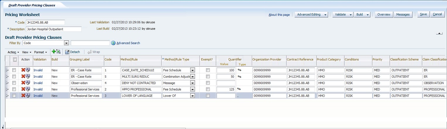 Draft Provider Clauses Worksheet