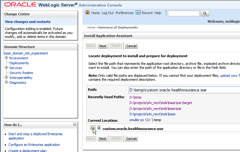 Install Application :: Oracle Health Insurance Claims Adjudication and ...