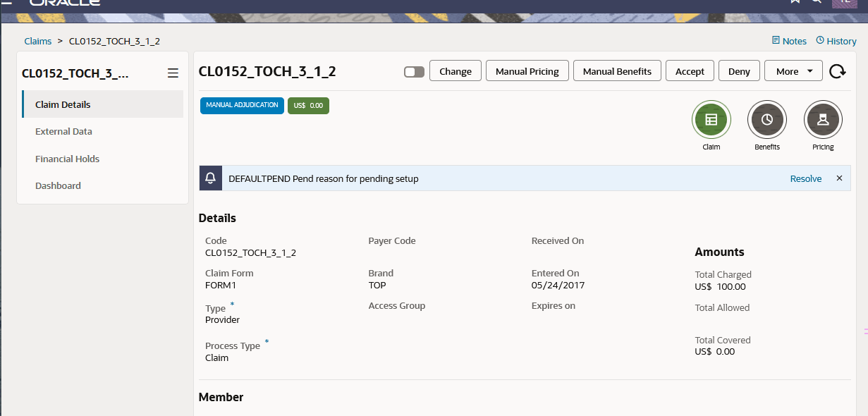 Manual Adjudication JET UI