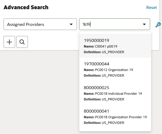 Advanced Search on One Criterion of type reference type - 2