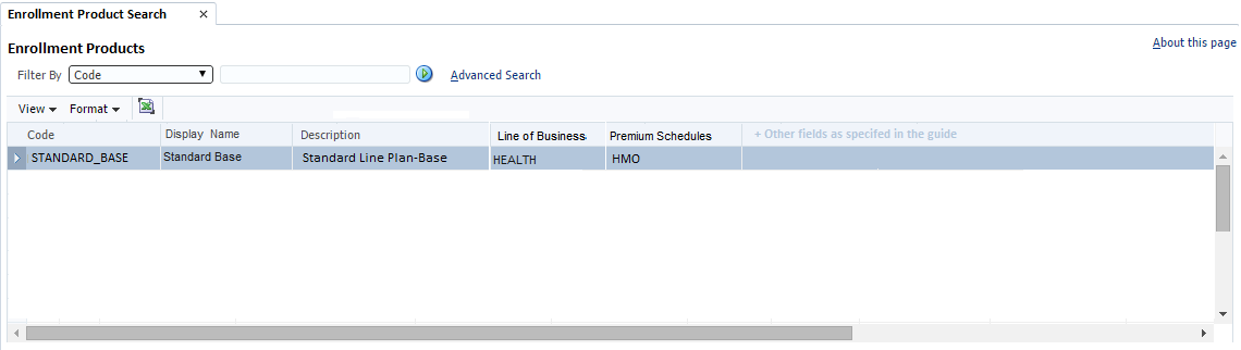 Enrollment Product Search
