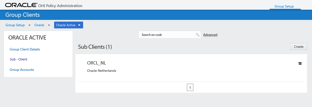 Policies Group Client Sub-Clients