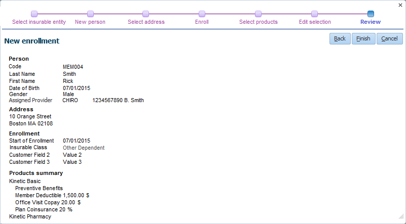 New enrollment - Review