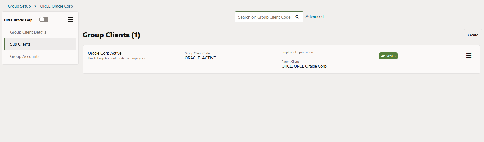 Policies Group Client Sub-Clients