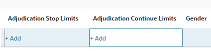 Adding and removing limits from a product service defintion