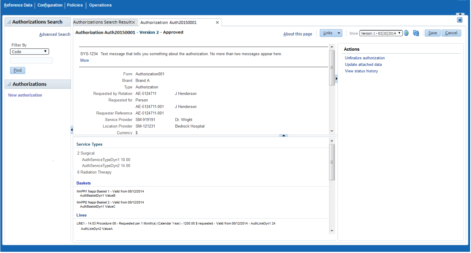Authorization Approved Multiple Version