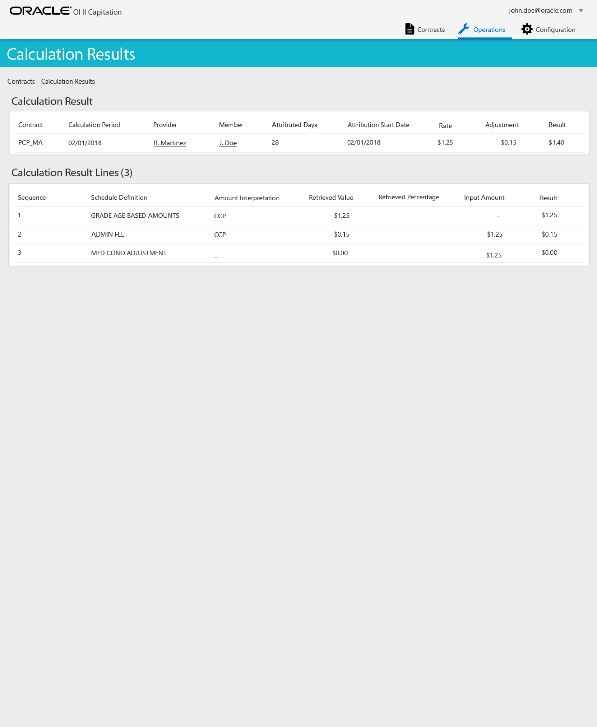 Calculation Results Details