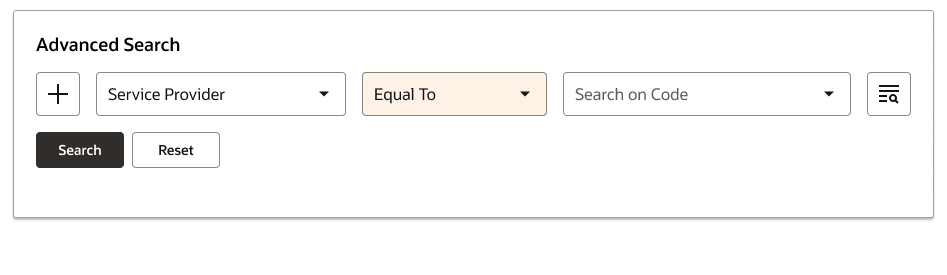 Advanced Search on One Criterion of type string
