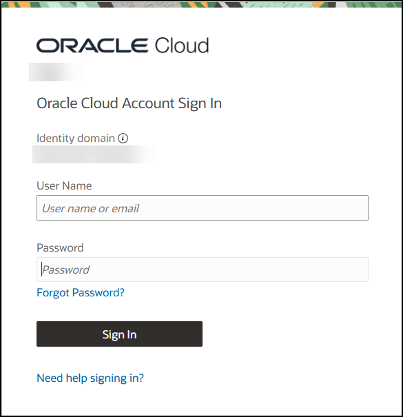 Sign In page