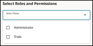 Add User - Role options