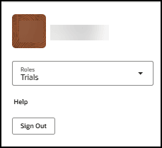 Profile dialog box - Shows the Trials role option