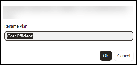 Rename Plan dialog box