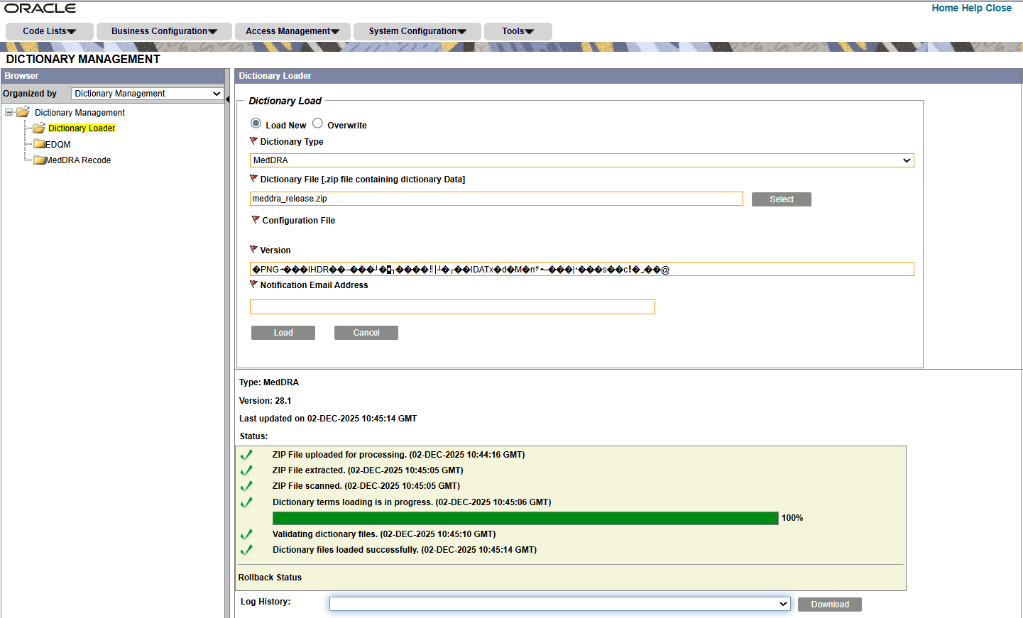 MedDRA Dictionary Loader
