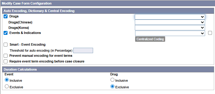 Dictionary Encoding window displaying the Link Korea option Dictionary Encoding window displaying the Link Korea option