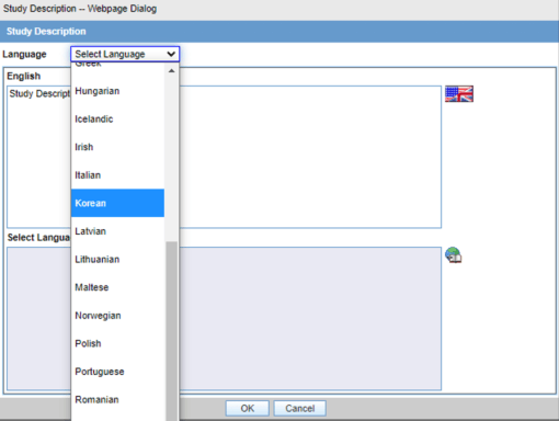 Study name in Korean language Study name in Korean language