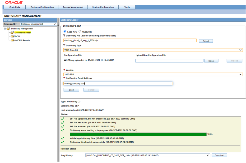 WHODrug Dictionary Loader WHODrug Dictionary Loader