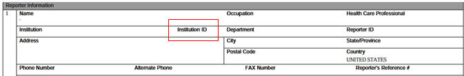 Case Form Report Information Print - Sample Output