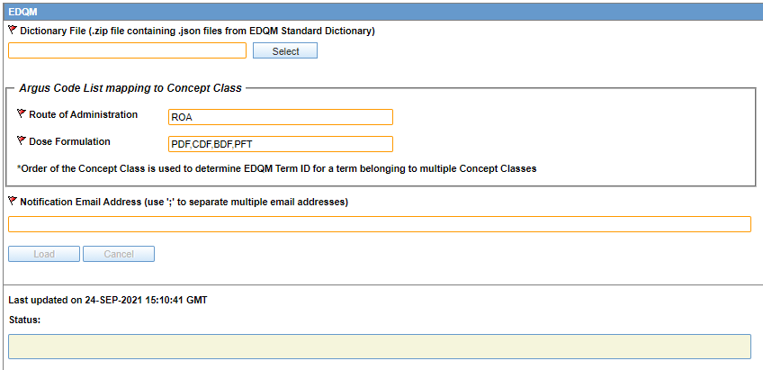 EDQM Dictionary Window Screenshot