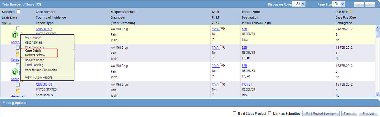 Total Number of Rows section Total Number of Rows section