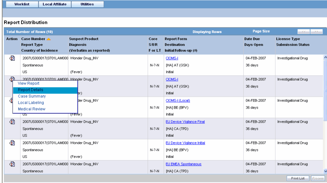 Report Details dialog box