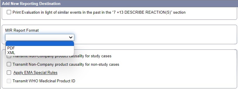 Report tab