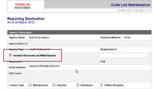 Reporting Destination print options
