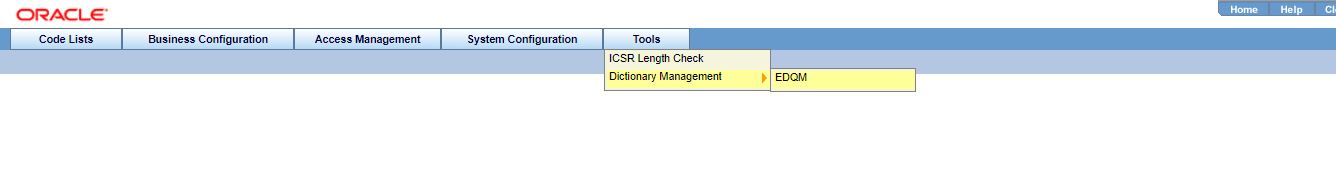 EDQM option screenshot