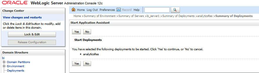 Start Application Assistant - Start Deployments