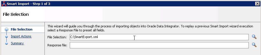 Smart Import - File Selection textbox