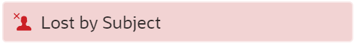 Red bar with an "X" and a subject icon with a "Lost by subject" legend.