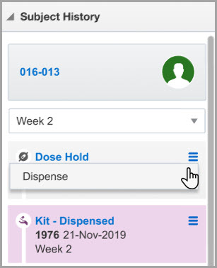 A kit put on hold is called a dose hold