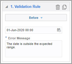 Validation rules are a set of settings that you configure.