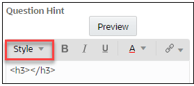 Font style drop-down