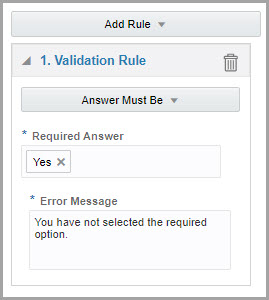 Validation rules are a set of settings that you configure.